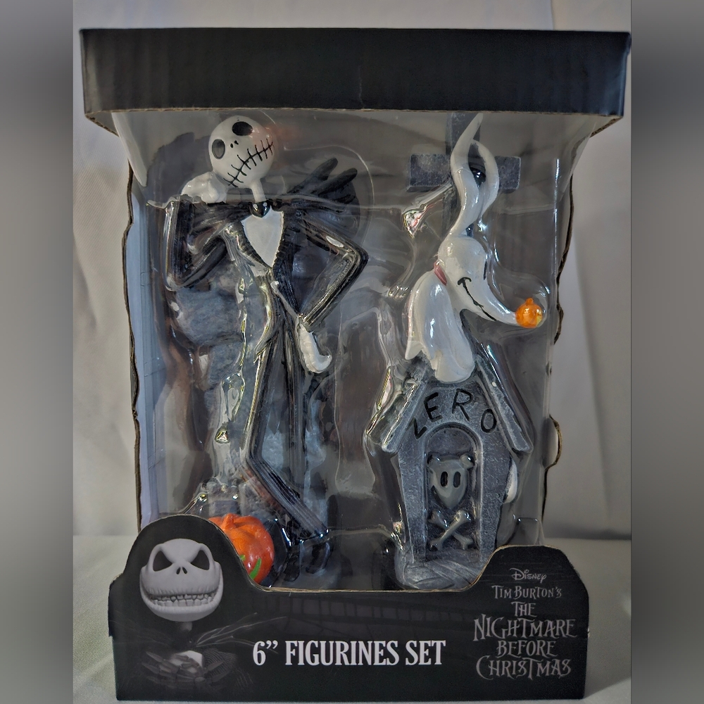 Disney The Nightmare Before Christmas Jack Skellington & Zero 6 Figure Set NIB